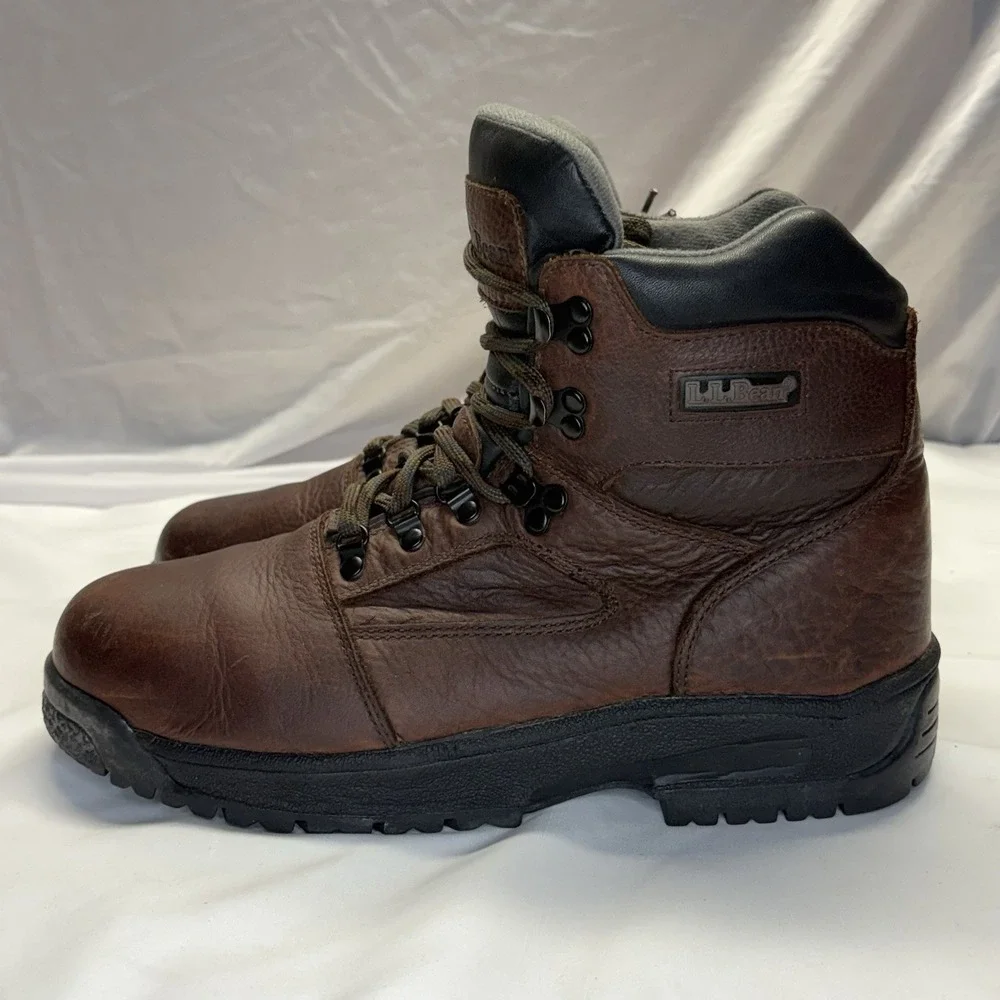 LL Bean Men's 11.5 M Brown Leather Hiking Boot Gore-tex Vibram Knife Edge